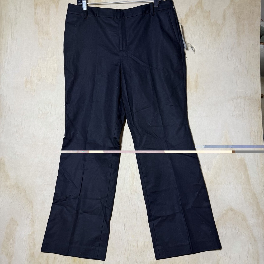 Lauren Ralph Lauren Womens 14P Petite Black Stretch‎ Cotton Career Dress Pants